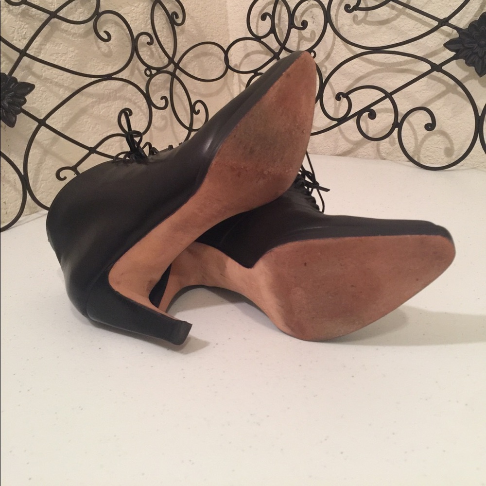 Black Leather Ankle Boots 5.5 - Picture 8 of 11